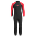 Urban Beach Sharptooth Kids Full-Length Wetsuit – 2mm Neoprene for Summer Watersports-red
