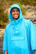 Mac in a Sac Adults Waterproof Breathable Windproof Unisex Packable Poncho-NEON BLUE