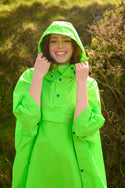 Mac in a Sac Adults Waterproof Breathable Windproof Packable  Poncho-NEON GREEN