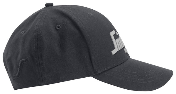 Snickers Workwear Logo Cap – Adjustable Cotton Baseball Hat | Black & Yellow