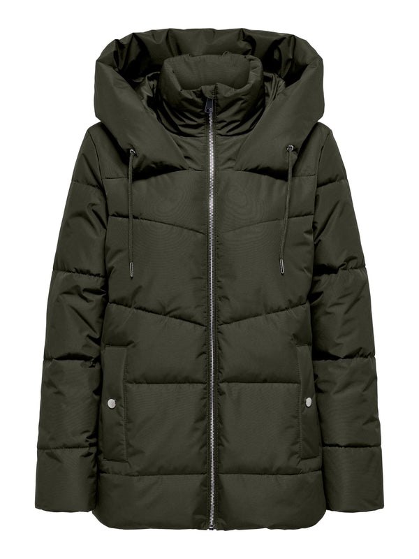 JDY Turbo Short Ladies Padded Jacket-FOREST GREEN