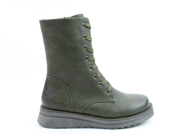 Heavenly Feet Ladies Vegan Friendly Boot Martina 4-KHAKI
