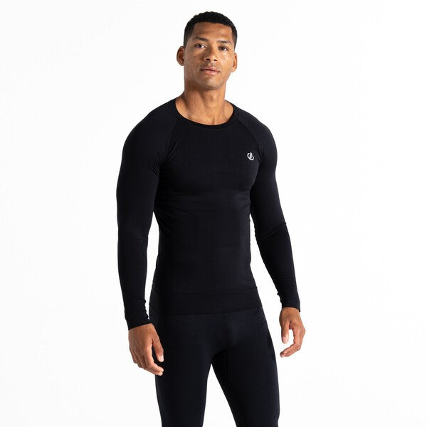 Dare2b Mens In The Zone Long Sleeved Base Layer Top-BLACK