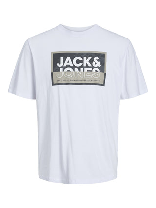 Jack & Jones Logan Short Sleeve Tee-WHITE