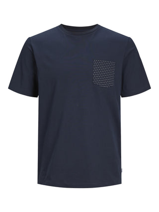 Jack & Jones Luis Pocket Short Sleeve T-Shirt-NAVY BLAZER