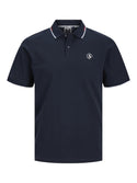 Jack & Jones Hass Logo Short Sleeve Polo-NAVY BLAZER