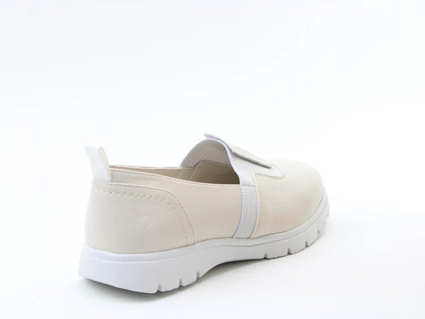 Heavenly Feet Ladies Amira Memory Foam Comfort Litesole Shoe-STONE