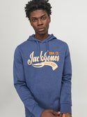 Jack & Jones Logo Overhead Hooded Sweat-ENSIGN BLUE