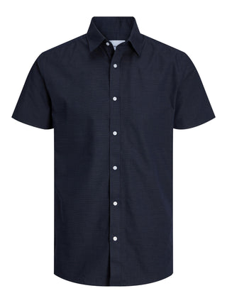 Jack & Jones Joe Slim Fit Short Sleeve Shirt-NAVY BLAZER