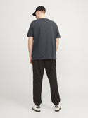 Jack & Jones Paulos Mens Plus Size 100% Cotton Short Sleeve T-Shirt-DARK GREY