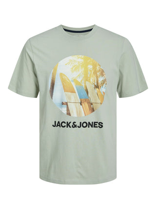 Jack & Jones Junior Navin Short Sleeve Tee-SAGE