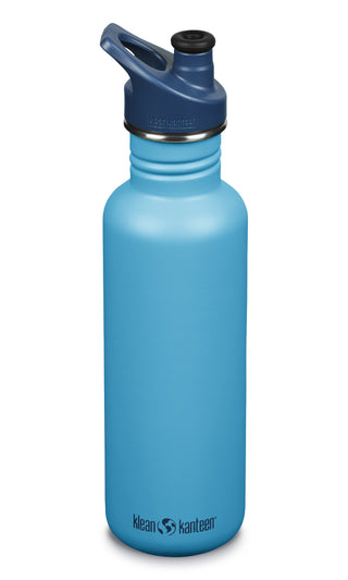 Klean Kanteen 800ml Sportcap Bottle-OCEAN BLUE