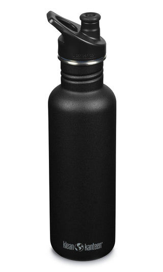 Klean Kanteen 800ml Sportcap Bottle-BLACK