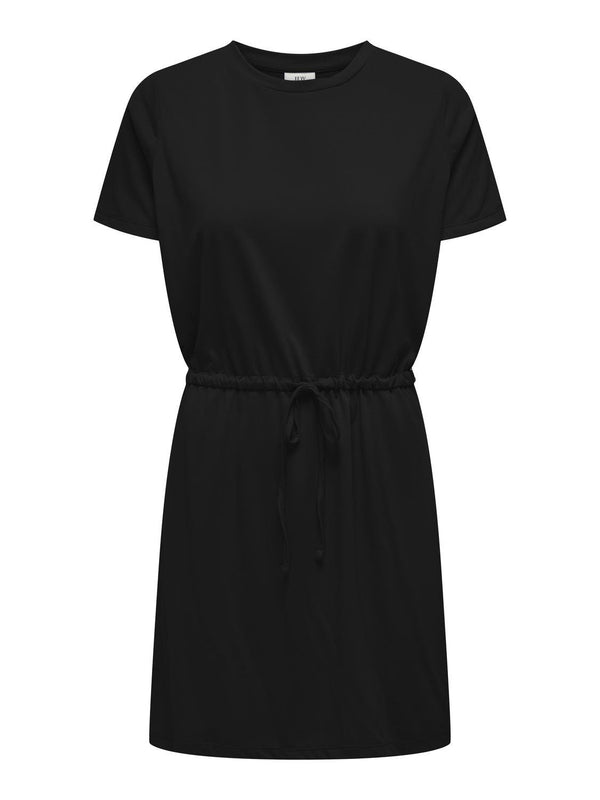 JDY Ladies Dalila Regular Fit Short Dress With Adjustable Waist-BLACK