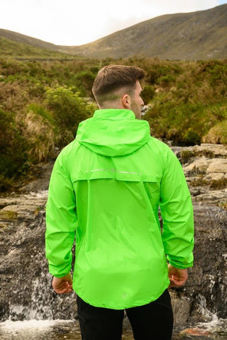 Mac in a Sac Origin Waterproof Jacket | Packable Unisex Rain Jacket | Neon Green
