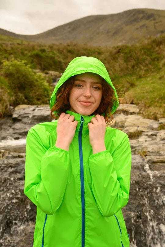 Mac in a Sac Origin Waterproof Jacket | Packable Unisex Rain Jacket | Neon Green