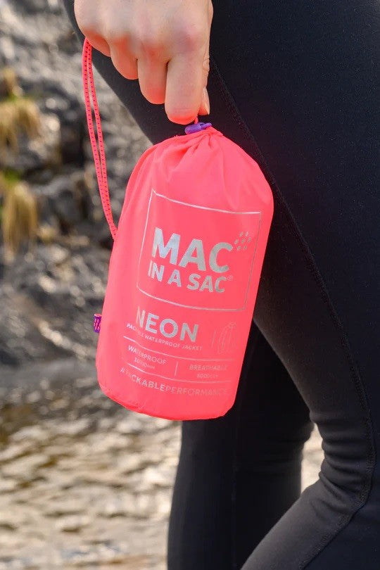 Mac in a Sac Origin Waterproof Jacket | Packable Unisex Rain Jacket | Neon Melon