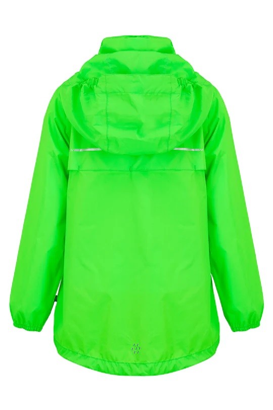 Mac in a Sac Kids Waterproof Breathable Windproof Packable Origin Jacket-NEON GREEN
