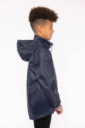 Mac in a Sac Kids Waterproof Breathable Windproof Packable Origin Jacket-NAVY