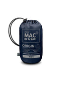 Mac in a Sac Kids Waterproof Breathable Windproof Packable Origin Jacket-NAVY