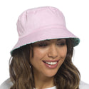 Ladies Flamingo Printed Reversible Bucket Hat-FLAMINGO