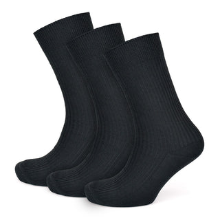 Tom Franks Mens 613  3 pack Plain Non elastic Ribbed 3 pack Socks 7-11