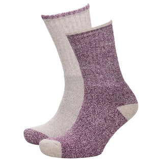 Buy burgundy Ladies 2 pack Outdoor Socks Size 4-7