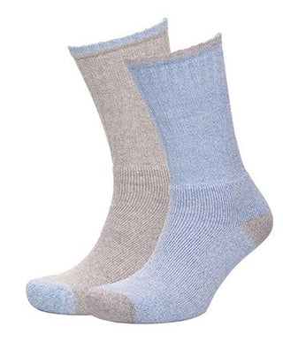 Buy blue Ladies 2 pack Outdoor Socks Size 4-7