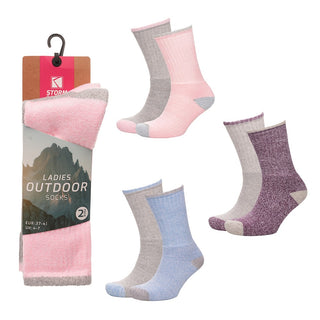 Ladies 2 pack Outdoor Socks Size 4-7