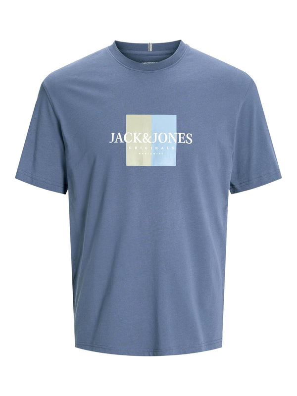Jack & Jones Mens Fredeiksberg Regular Fit 100% Cotton Tee-NIGHT