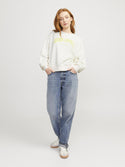 JJXX Ladies Ava Relaxed Fit Crew Neck Sweat-VANILLA