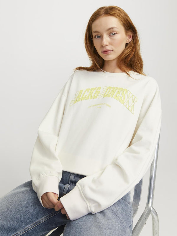 JJXX Ladies Ava Relaxed Fit Crew Neck Sweat-VANILLA