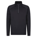 Regatta Men's Printable Core Stretch Half Zip Midlayer Ideal For Work-BLACK