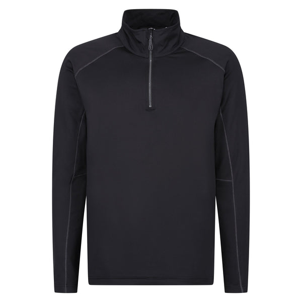 Regatta Men's Printable Core Stretch Half Zip Midlayer Ideal For Work-BLACK