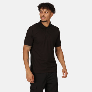 Regatta Men's 65/35 Short Sleeve Pro Work Polo Shirt-BLACK