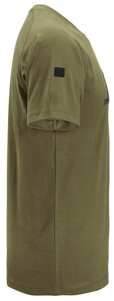 Snickers Men's Short Sleeve Logo T-shirt-KHAKI