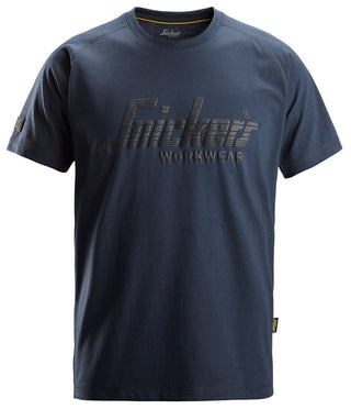 Snickers Men's Short Sleeve Logo T-shirt-NAVY