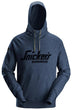 Snickers Men's Logo Work Hoody in Blue with Kangaroo Pocket and Thumb Grips – Ideal for Irish Tradesmen

