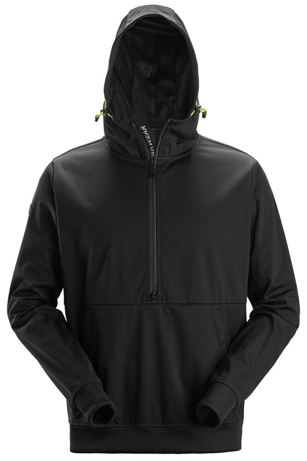 Snickers Men's Windblocker Stretch Half-Zip Hoody-BLACK