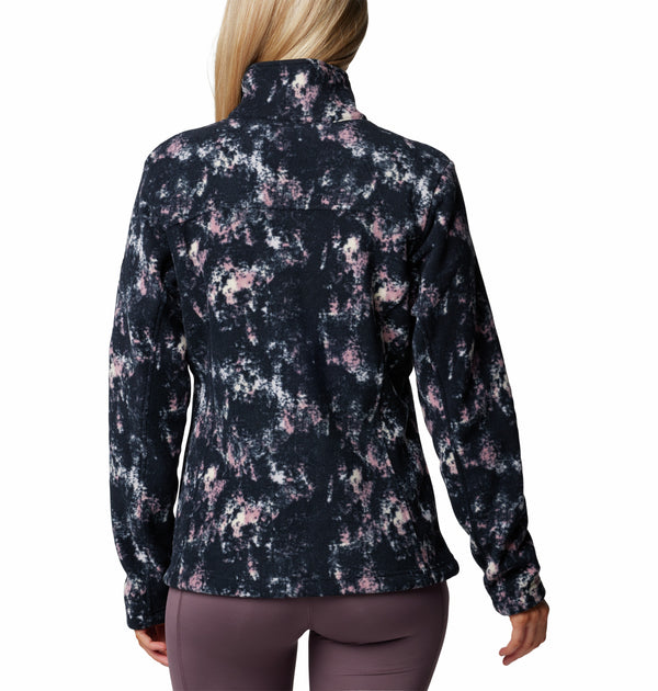 Columbia Ladies Fast Trek II Regular Fit  Printed Full Zip Fleece-SNOW