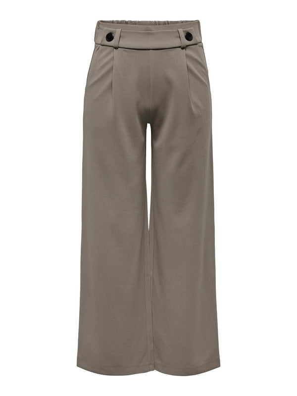 JDY Geggo Wide Fit Elasticated Trousers 30" Leg-DRIFTWOOD