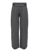 JDY Geggo Wide Fit Elasticated Trousers 30" Leg-GREY MELANGE