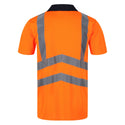 Regatta Men's Hi Vis Short Sleeve Wicking 2 Tone Zip Neck Polo-HIVIZ ORANVY