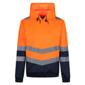 Regatta Men's Hi Vis 2 Tone Overhead Hoody-HIVIZ ORANGE