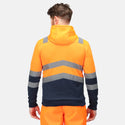 Regatta Men's Hi Vis 2 Tone Overhead Hoody-HIVIZ ORANGE