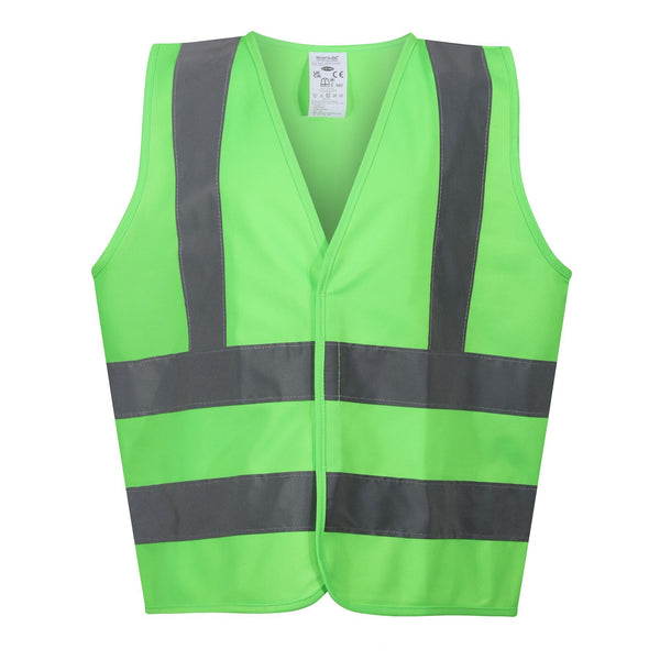 Regatta Kids Hi Vis Vest-FLURO GREEN