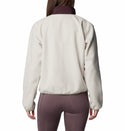 Columbia Ladies Sequoia Grove Cropped 1/2 Zip Overhead Fleece-STONE