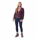 Columbia Ladies Sequoia Grove Cropped 1/2 Zip Overhead Fleece-MOONBEAM