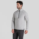 Craghoppers Mens Barn Half Zip Knit Look Fleece-GREY