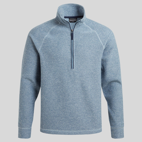 Craghoppers Mens Barn Half Zip Knit Look Fleece-BLUE